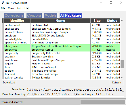 Machine store learning nltk